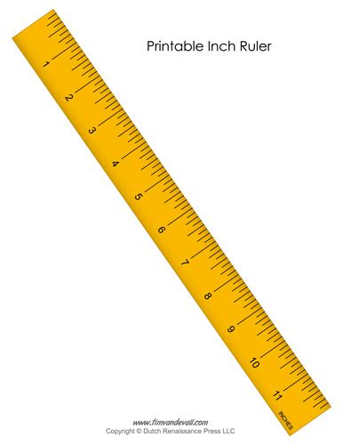 Printable Inch Ruler - Tim's Printables