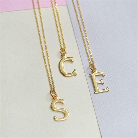 personalised gold initial necklace by mia belle | notonthehighstreet.com