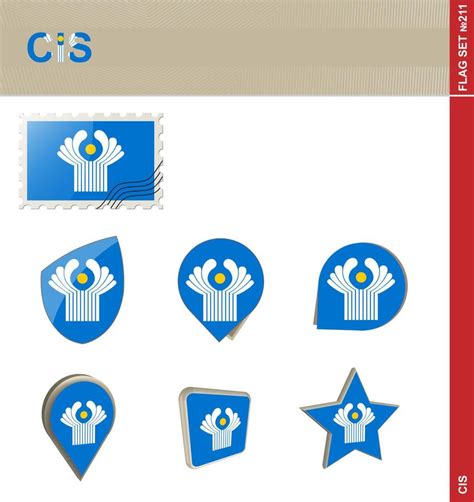 CIS Flag Set, Flag Set 8804534 Vector Art at Vecteezy