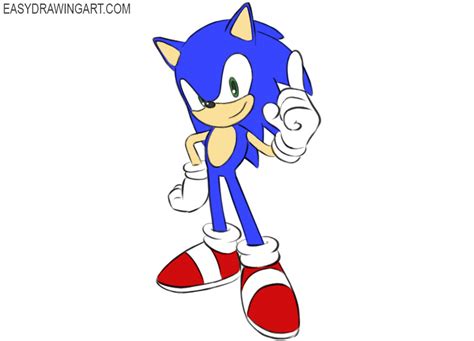 How to Draw Sonic the Hedgehog - Easy Drawing Art