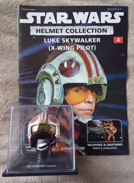 STAR WARS HELMET COLLECTION Issue 4 Luke Skywalker X-Wing Pilot + Mag ...