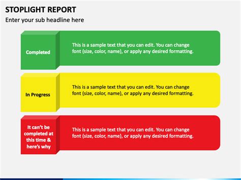 Stoplight Report PowerPoint and Google Slides Template - PPT Slides