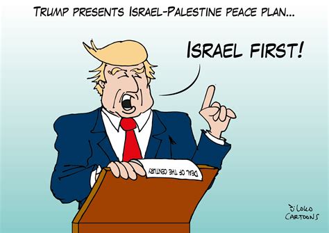 Trump presents Israel-Palestine peace plan... - Loko Cartoons