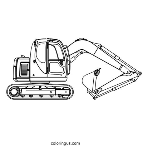 Excavator coloring sheet - Coloringus