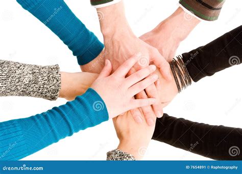 Hands joined together stock image. Image of background - 7654891