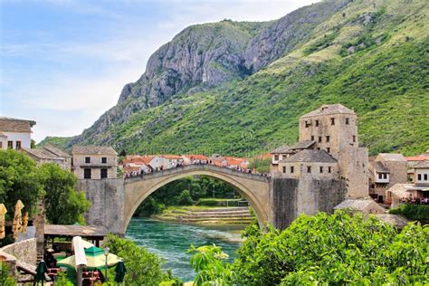 The Old Bridge (Stari Most), Mostar, Bosnia and Herzegovina Editorial Photography - Image of ...