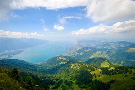 Aerial Landscape Of Geneva Lake Stock Photo - Image of scenery, nature ...