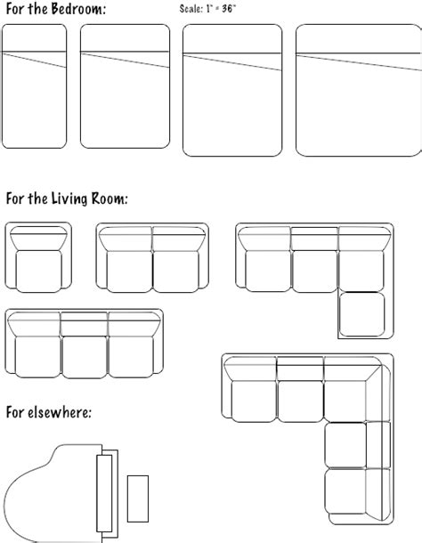 Download Floorplans - Furniture - Floor Plan Furniture Symbols - Full Size PNG Image - PNGkit