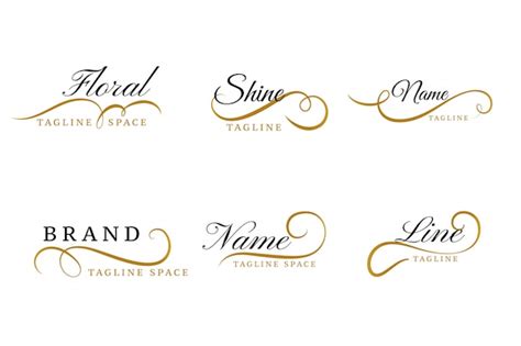 Free Vector | Lovely floral ornamental logos collection design set