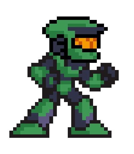 Master Chief Pixel Art by miniman487 on DeviantArt