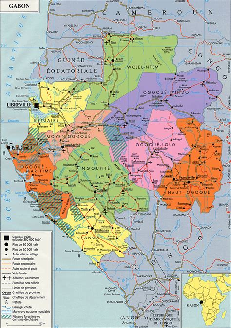 Gabon Regional Map - Gabon Africa • mappery