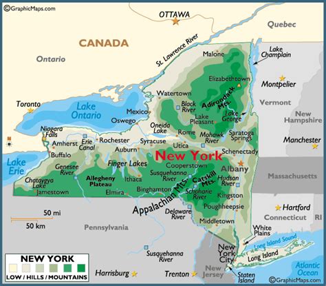 Adirondack Mountains Map New York - Tourist Map Of English