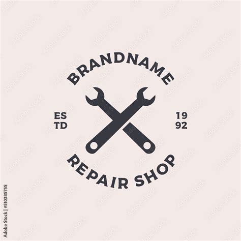 Repair shop logo design vector illustration Stock Vector | Adobe Stock