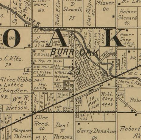 St. Joseph County Michigan 1891 Old Wall Map Reprint With | Etsy