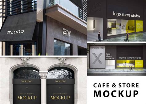 Store Cafe Logo Mockup