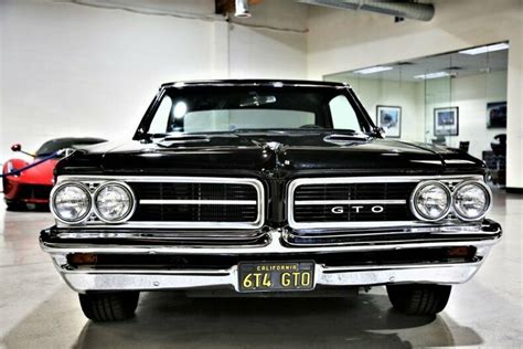 1964 Pontiac GTO 23655 Miles Black Coupe 428 V8 6 Speed Manual for sale ...