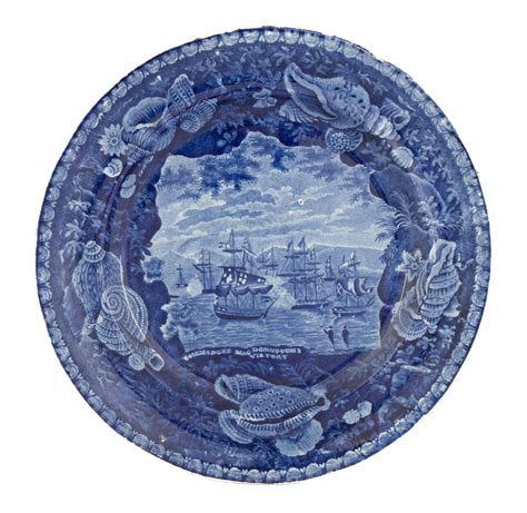 Historic Blue Staffordshire Plate and Bowl | Cottone Auctions