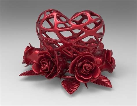 Heart and Roses for 3d printing 3D model 3D printable | CGTrader