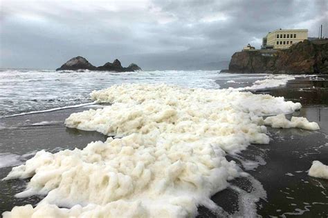 Why San Francisco's Ocean Beach is covered in 'snow'