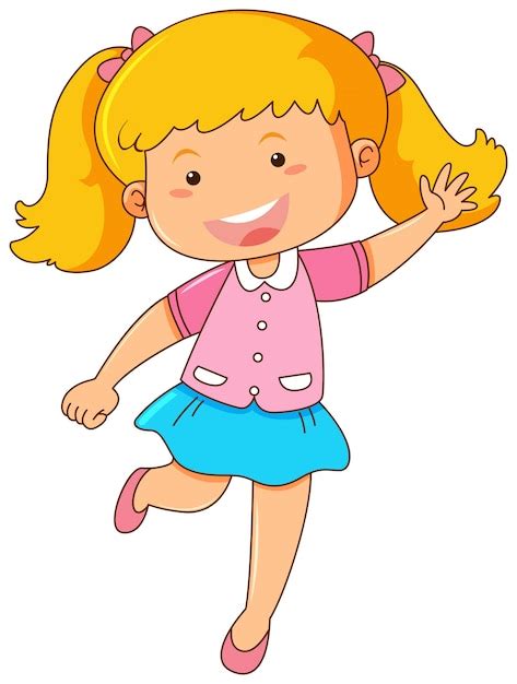 Little girl with happy smile Vector | Free Download