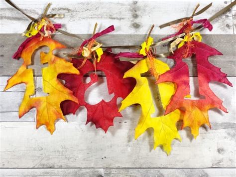 Easy Fall Leaves Banner - No Sew! - Single Girl's DIY