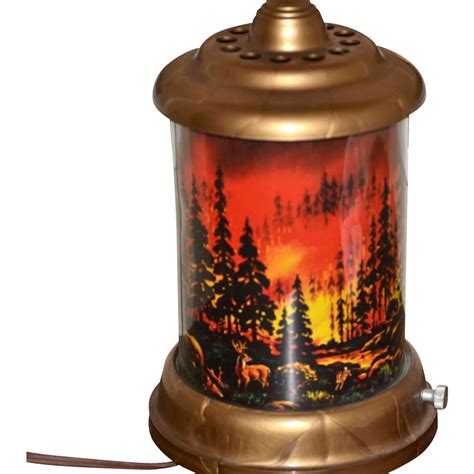 Vintage 1950 Econolite Roto-Vue Junior Forest Fire Motion Lamp Light Near Mint Condition WORKS ...