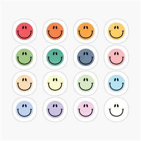 'A pack of smileys | Colorful faces | Funny emoji' Sticker by SweetLog | Pegatinas imprimibles ...