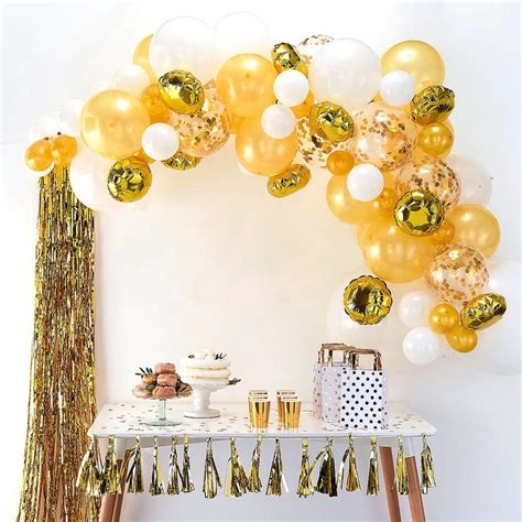 Ginger Ray Gold Balloon Arch Kit 72pc | Party City | Balloon decorations party, Balloon arch diy ...