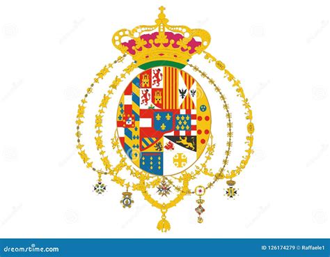 Coat of Arms of the Bourbon Family Stock Vector - Illustration of black ...