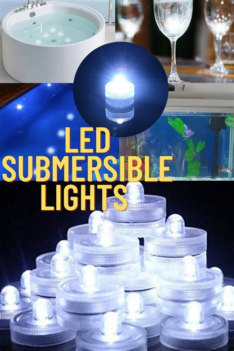 SHYMERY Submersible LED Lights,Waterproof Tea Lights,White Submersible Pool Lights,Underwater ...