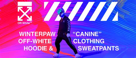 VRChat Winterpaw Canine - Off-White™ Clothing Texture [Bundle]