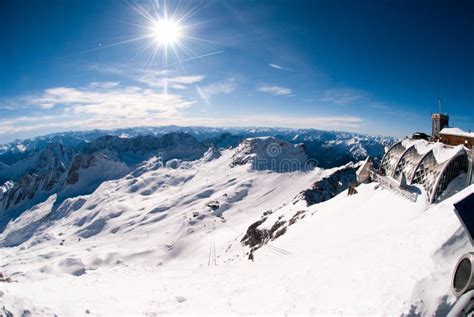 Weather Station in the Zugspitze, Germany Stock Image - Image of ...