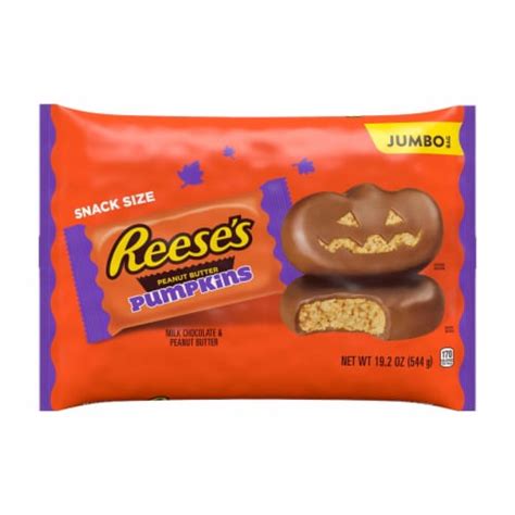 Reese's Halloween Milk Chocolate Peanut Butter Pumpkin Snack Size Candy ...