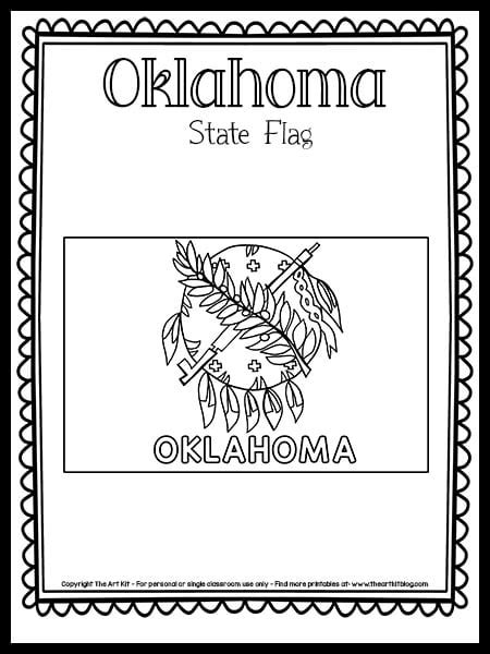 Coloring Page State Flag Oklahoma Printable Worksheet - vrogue.co