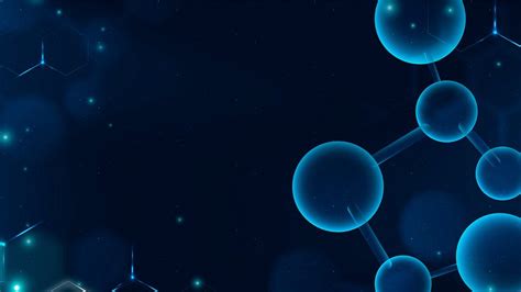 Molecular background nanotechnology border blue | Premium Photo - rawpixel