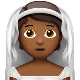 👰🏾 Person with Veil: Medium-Dark Skin Tone Emoji on Apple iOS 16.4