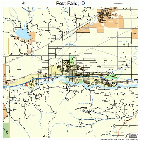Post Falls Idaho Street Map 1664810
