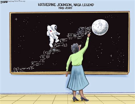 Fishermagical Thought: Katherine Johnson, NASA Legend (1918-2020) -- A Cartoon by Steve Breen