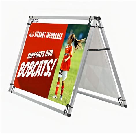 Horizontal Outdoor A-Frame Banner Display | Post Up Stand