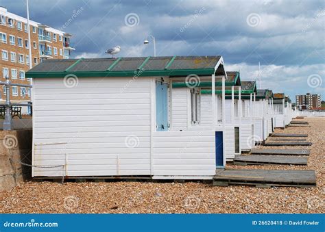 Wooden beach huts, Bexhill stock photo. Image of traditional - 26620418