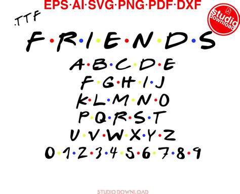 Friends Font SVG TTF Friends TV Show Inspired Logo Font | Etsy