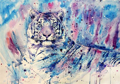 3840x2160 resolution | tiger painting, white tigers, tiger, artwork ...