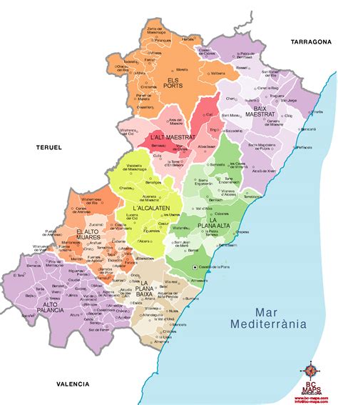 Mapa De Castellon - Mapa De Rios