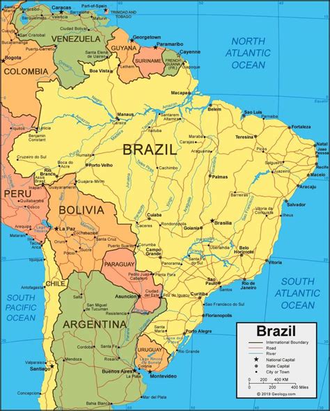 Map of Brazil: offline map and detailed map of Brazil
