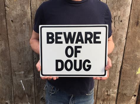 Beware of Doug Sign The Far Side Handmade Screen Printed | Etsy