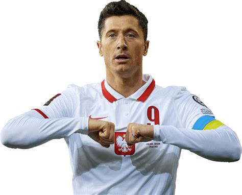 Robert Lewandowski Poland football render - FootyRenders