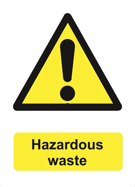 Hazardous Waste Sign- self-adhesive-Hi-Tech Safety Signs