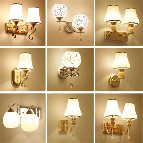 HGhomeart Crystal Luminaria Led Wall Lamp110V 220V Wall Mounted Bedside Reading Lamps Wall ...