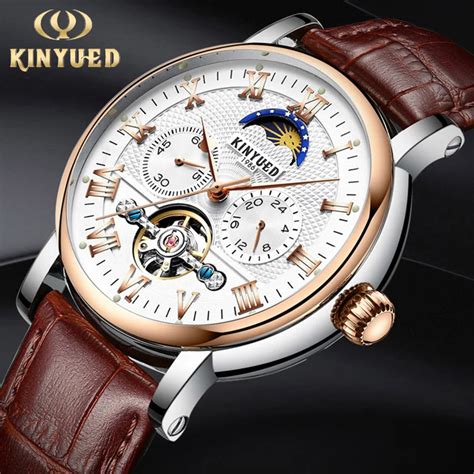 KINYUED New Men Watches Luxury Fashion Moon Phase Automatic Watch Men ...