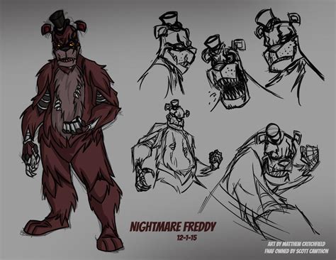 FNAF - Nightmare Freddy Sketches - 12-1-15 by Mattartist25 on DeviantArt